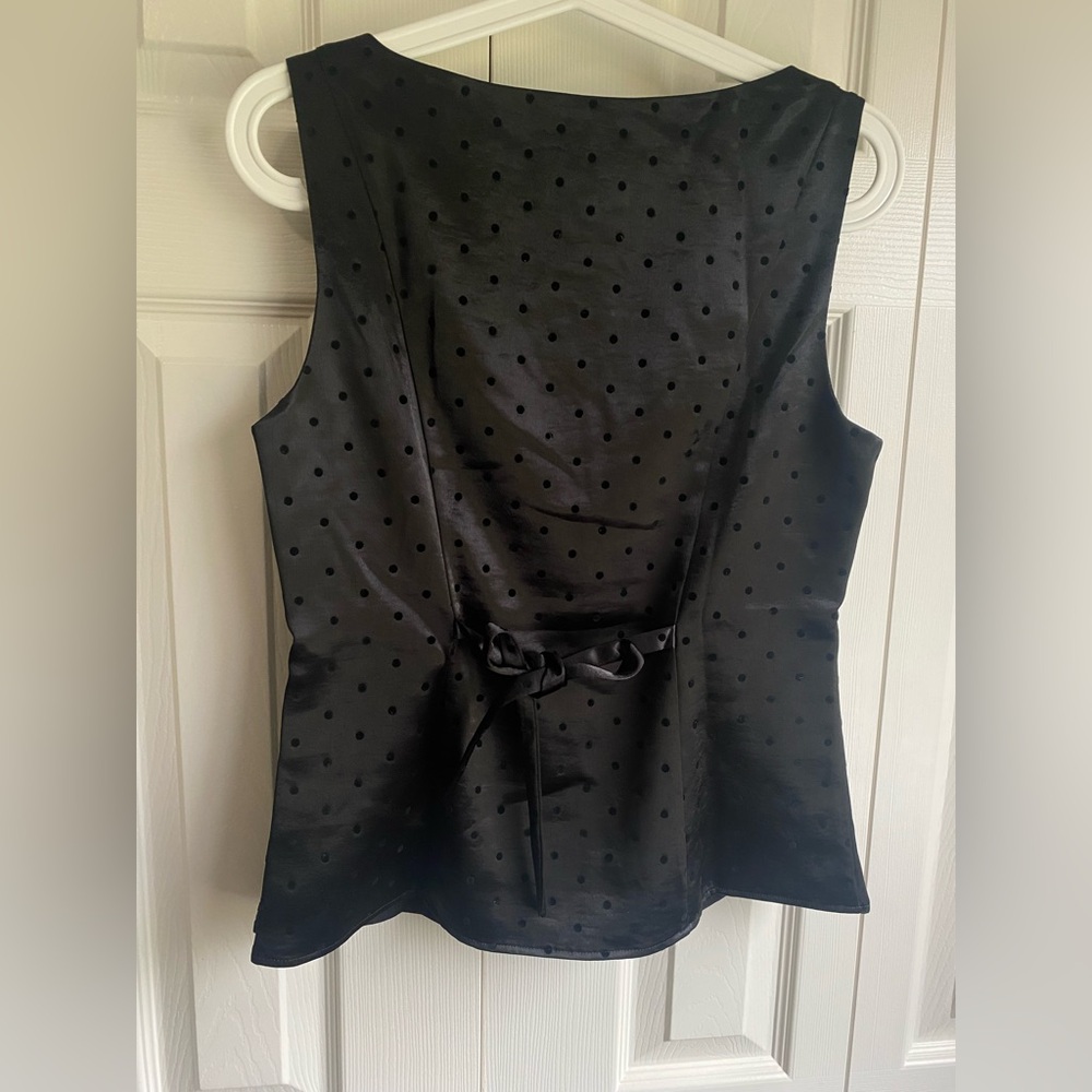 NEW Reformation Black Nolyn Satin Polka Dot Top and June Low Rise Shorts Set - Picture 10 of 14